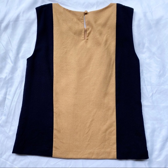 J. Crew Sleeveless Color Block Blouse Top XXS 00 - Picture 8 of 8